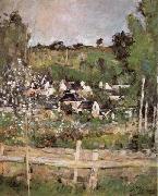 Paul Cezanne View of Auvers-sur-Oise-The Fence oil painting